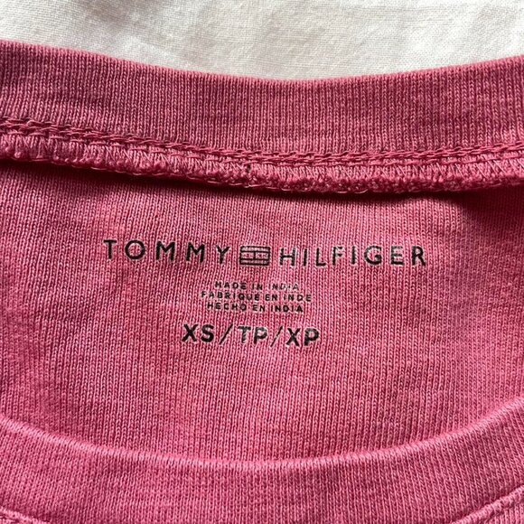 Mauve Pink Tommy Hilfiger Ripped Long Sleeve Top - Picture 3 of 6